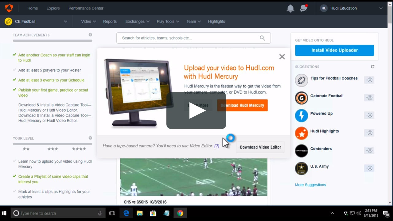 how to downlad from hudl app