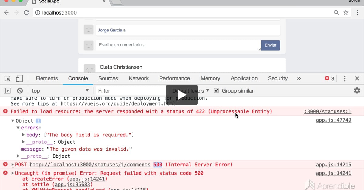 34. Validación de comentarios