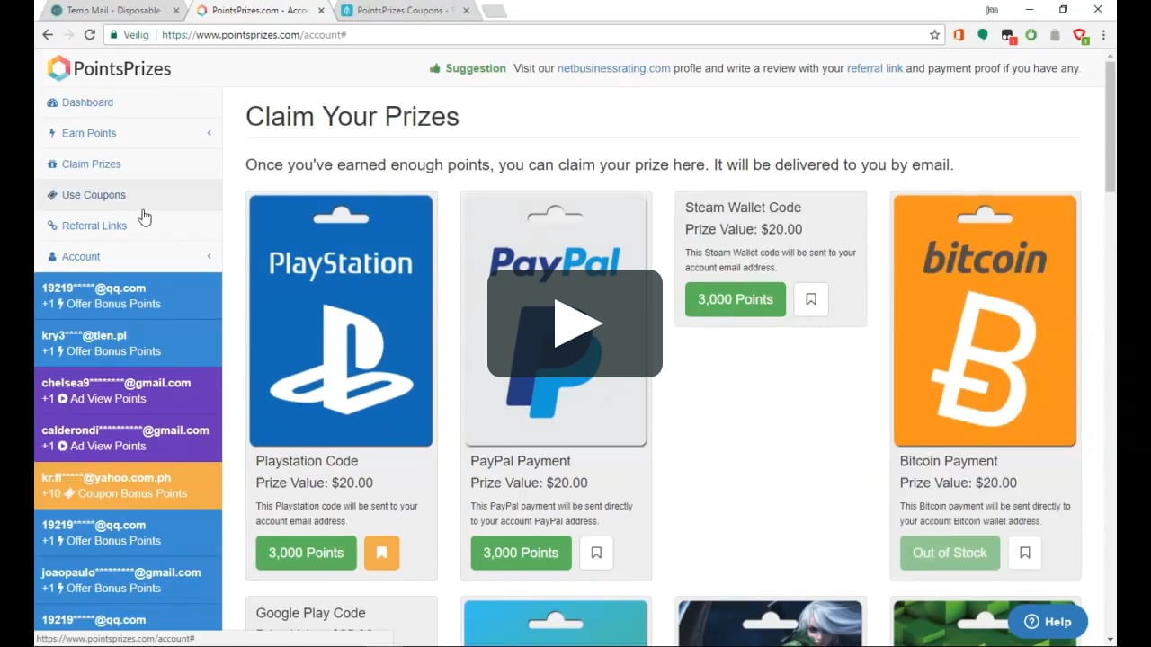 New Trick How To Get Points In Pointsprizes FAST! LATEST 2018 ...
