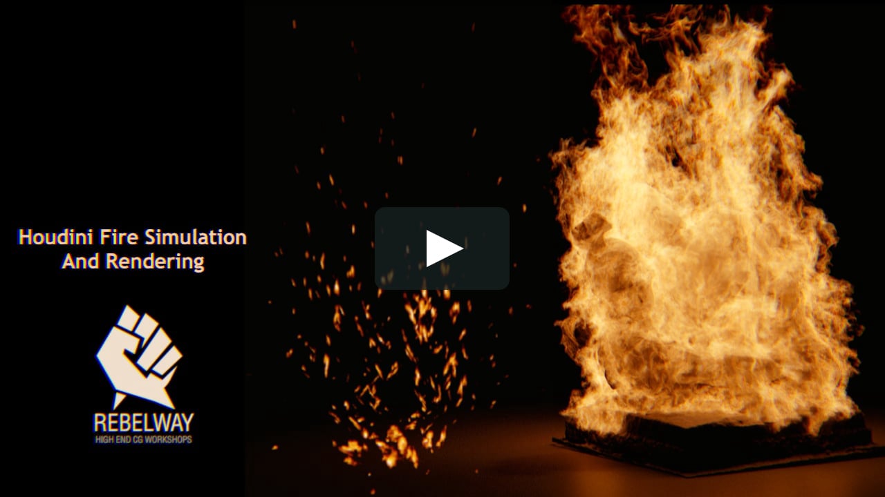 Houdini Fire Simulation And Rendering.