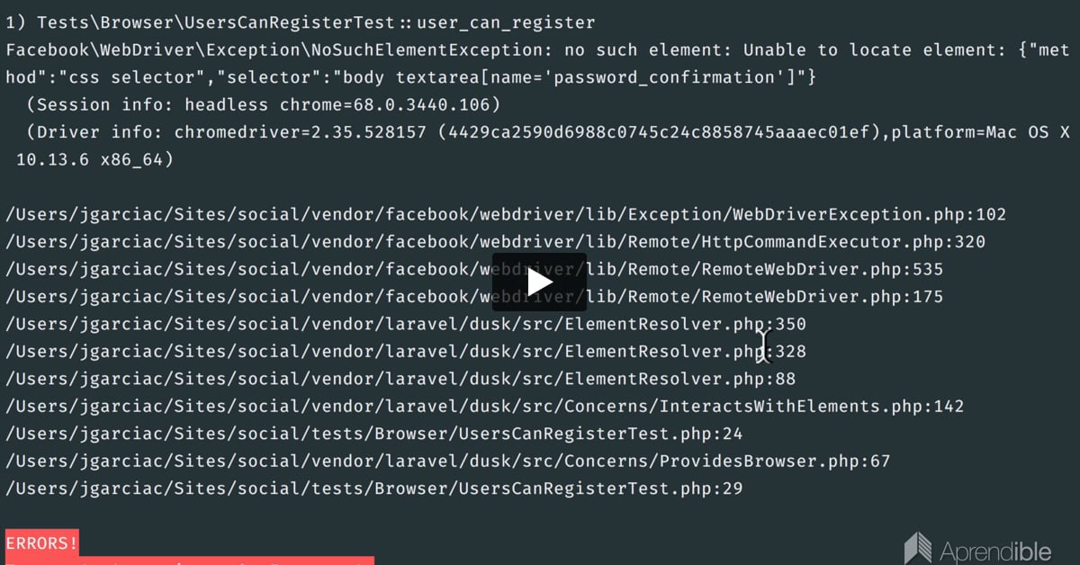 48. Probando el registro con Dusk