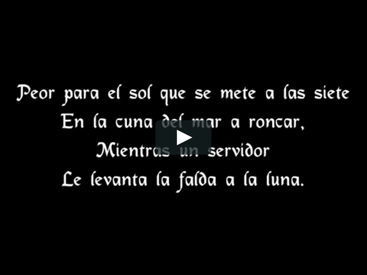 Pornografía Berri bufanda Joaquín Sabina- Peor para el sol (letra) on Vimeo