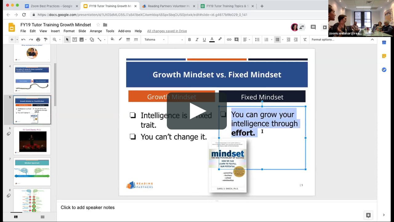 Growth Mindset Training - November 28th, 2018 on Vimeo
