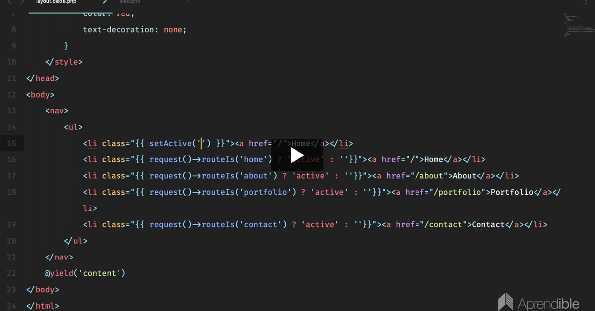 13. Activación de links de navegación