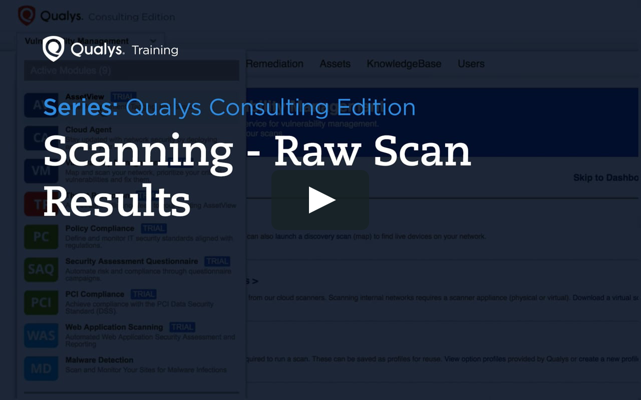 Scan Results - Qualys Consulting on Vimeo