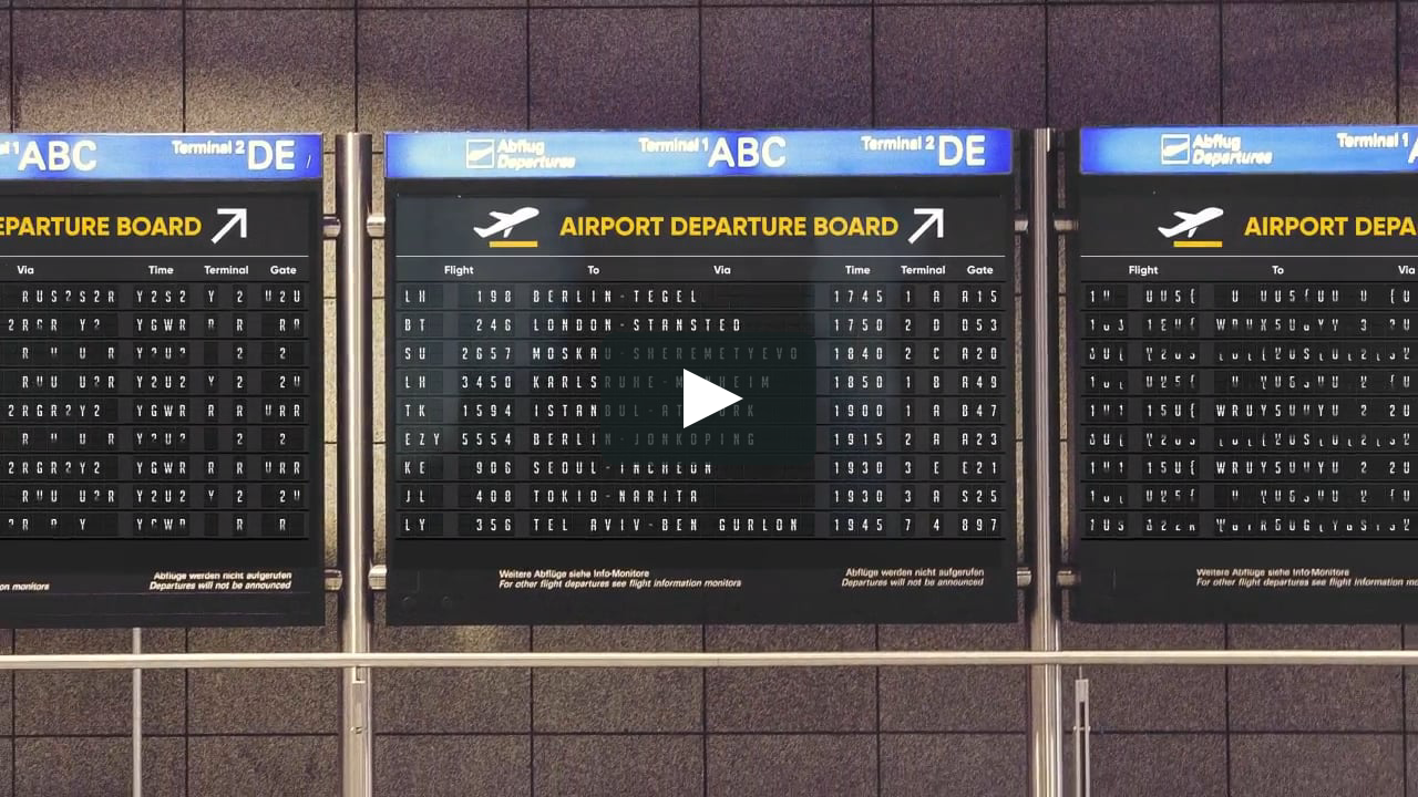 Airport Departure Board After Effects Templates On Vimeo