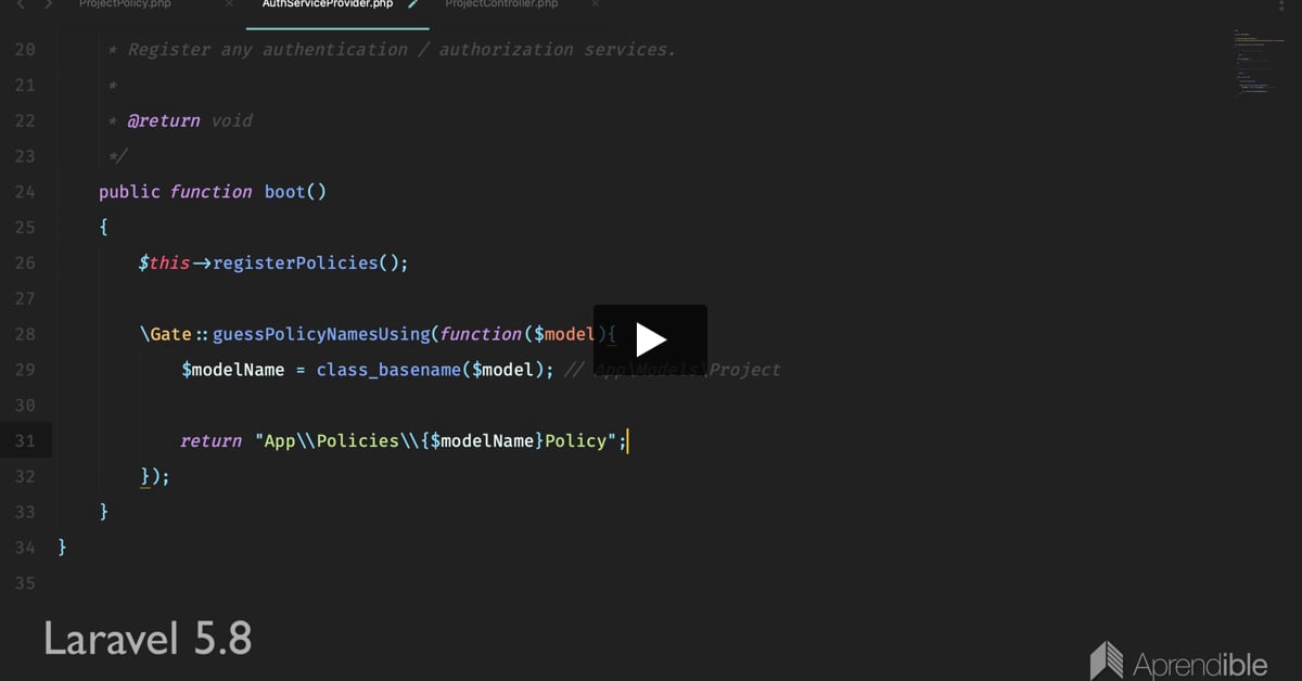 1. Registro automático de políticas de acceso