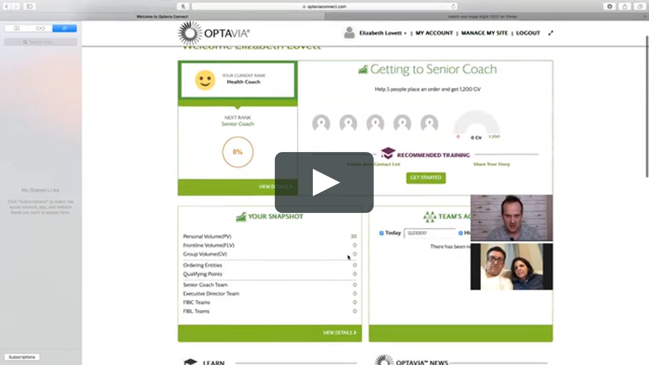 setting up your optavia connect site on Vimeo