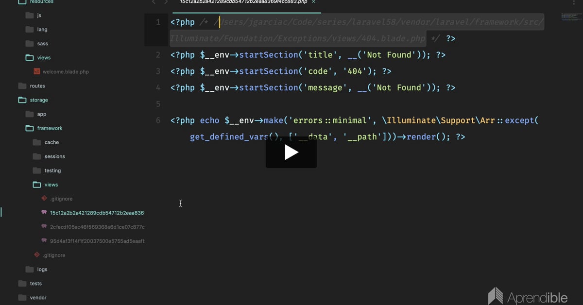 2. Dirección de los archivos de Blade
