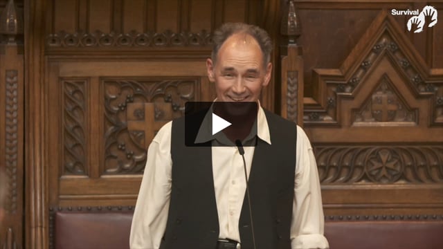 Survival Ambassador Mark Rylance speaks at our 50th birthday party