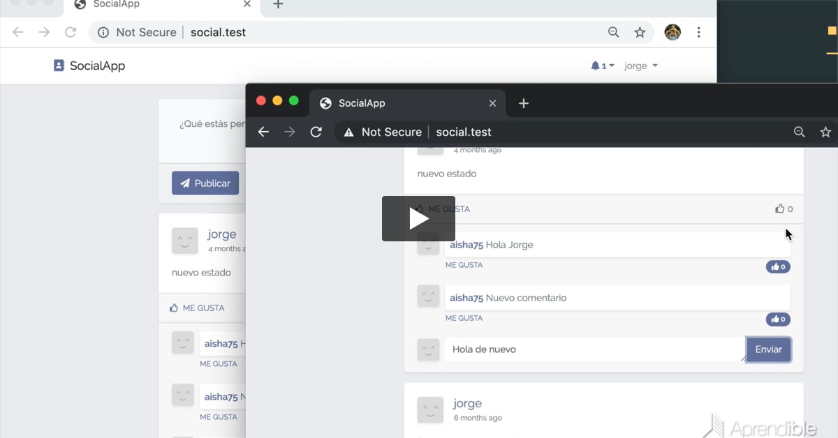 89. Notificación de comentarios en tiempo real