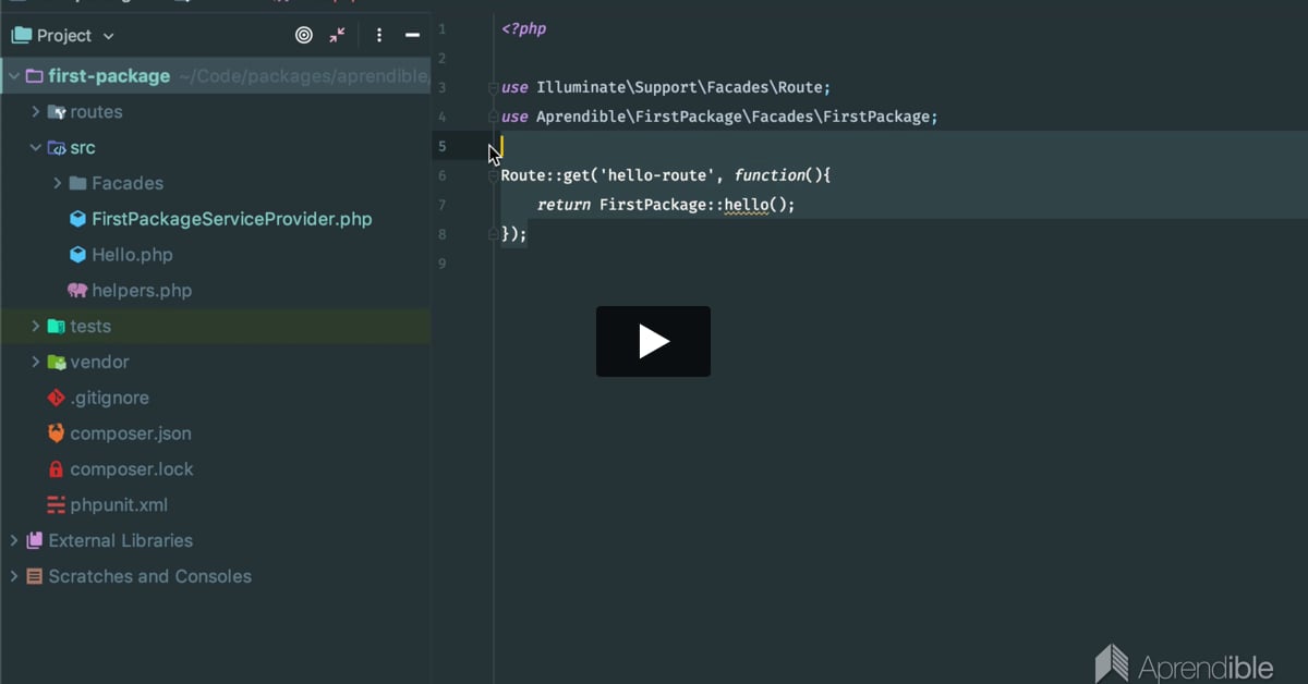 7. Cómo agregar rutas a los paquetes