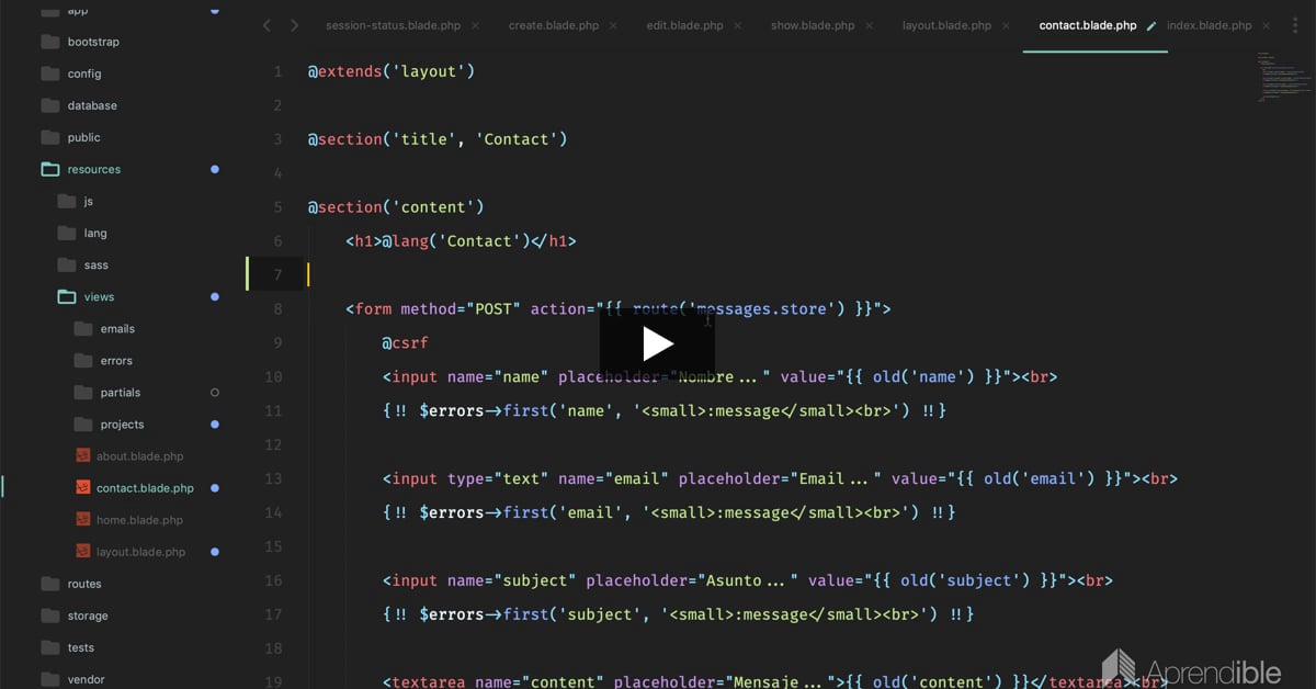30. Cómo mostrar mensajes de sesión