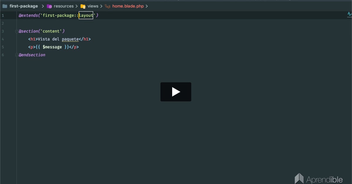 9. Cómo agregar vistas a los paquetes