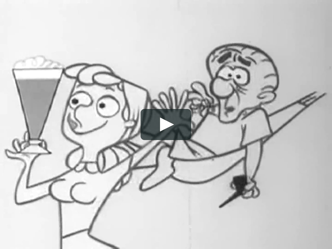 Carling Black Label Beer Commercial ~ 1956 Carling Brewing Company;  Animated Cartoon