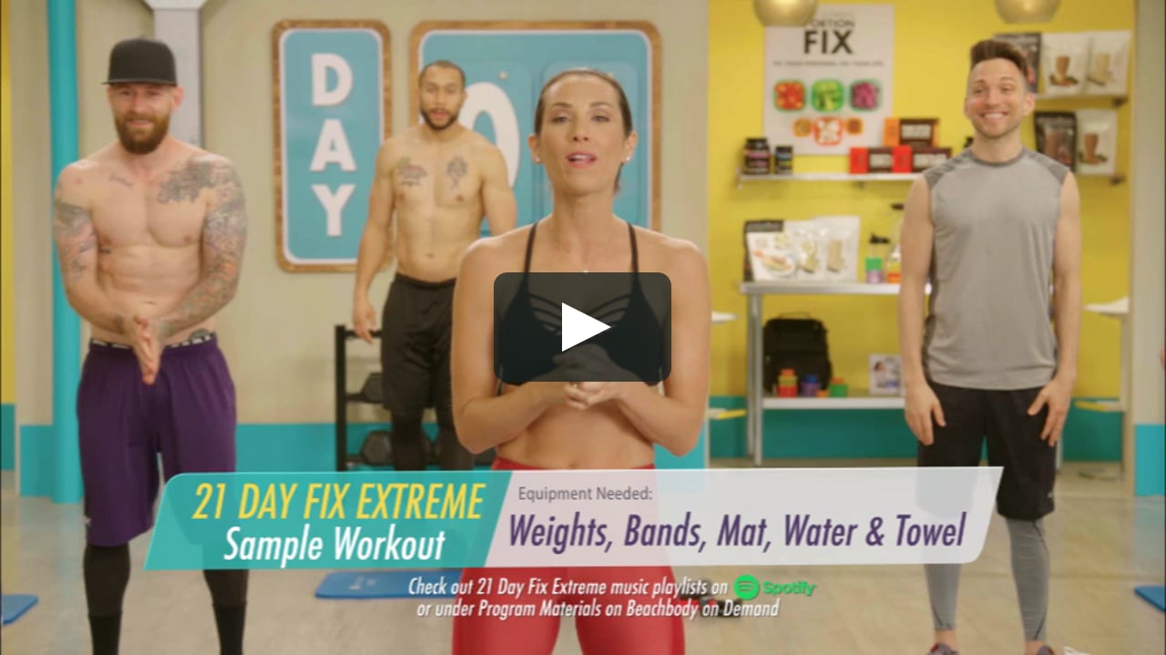 21 day fix extreme workout videos