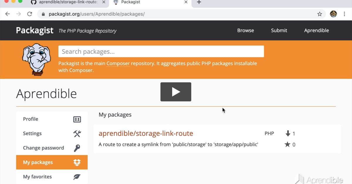 18. Publicando el paquete en Packagist