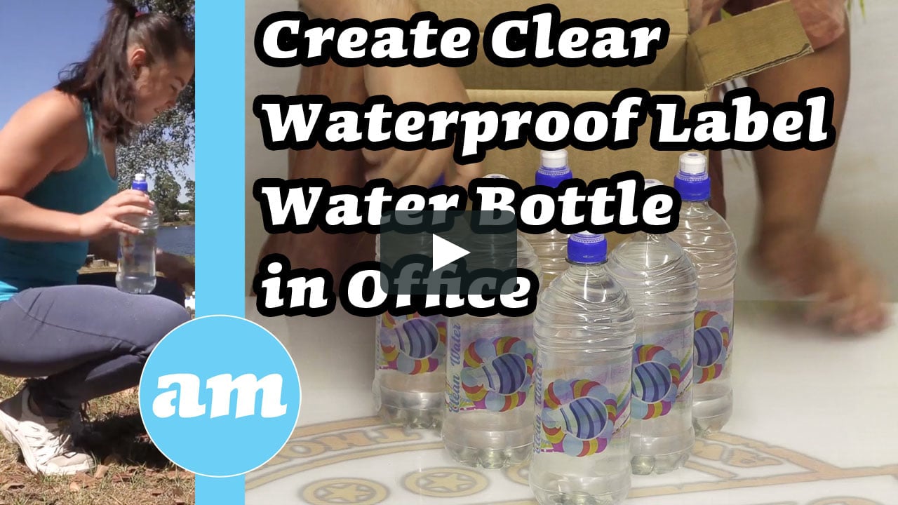Create Clear Waterproof Labels for Water Bottles. It’s as easy as 1,2,3.