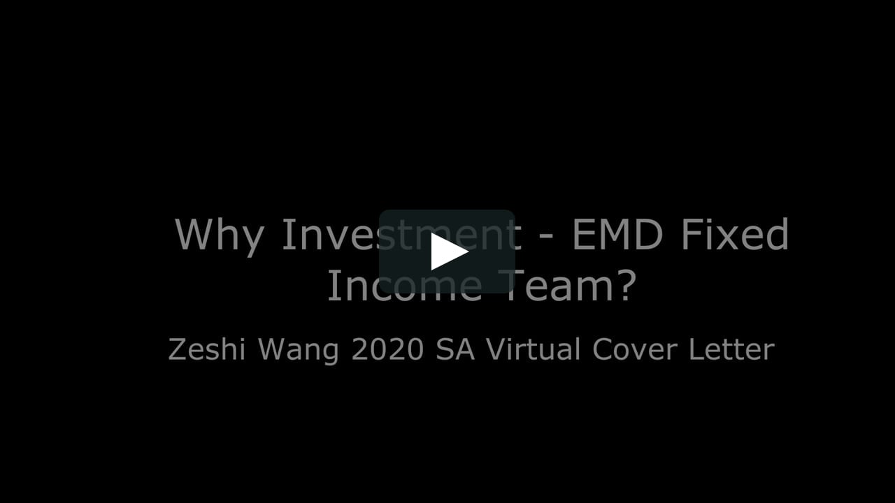 Zeshi Wang Blackrock 2020 Sa Virtual Cover Letter On Vimeo
