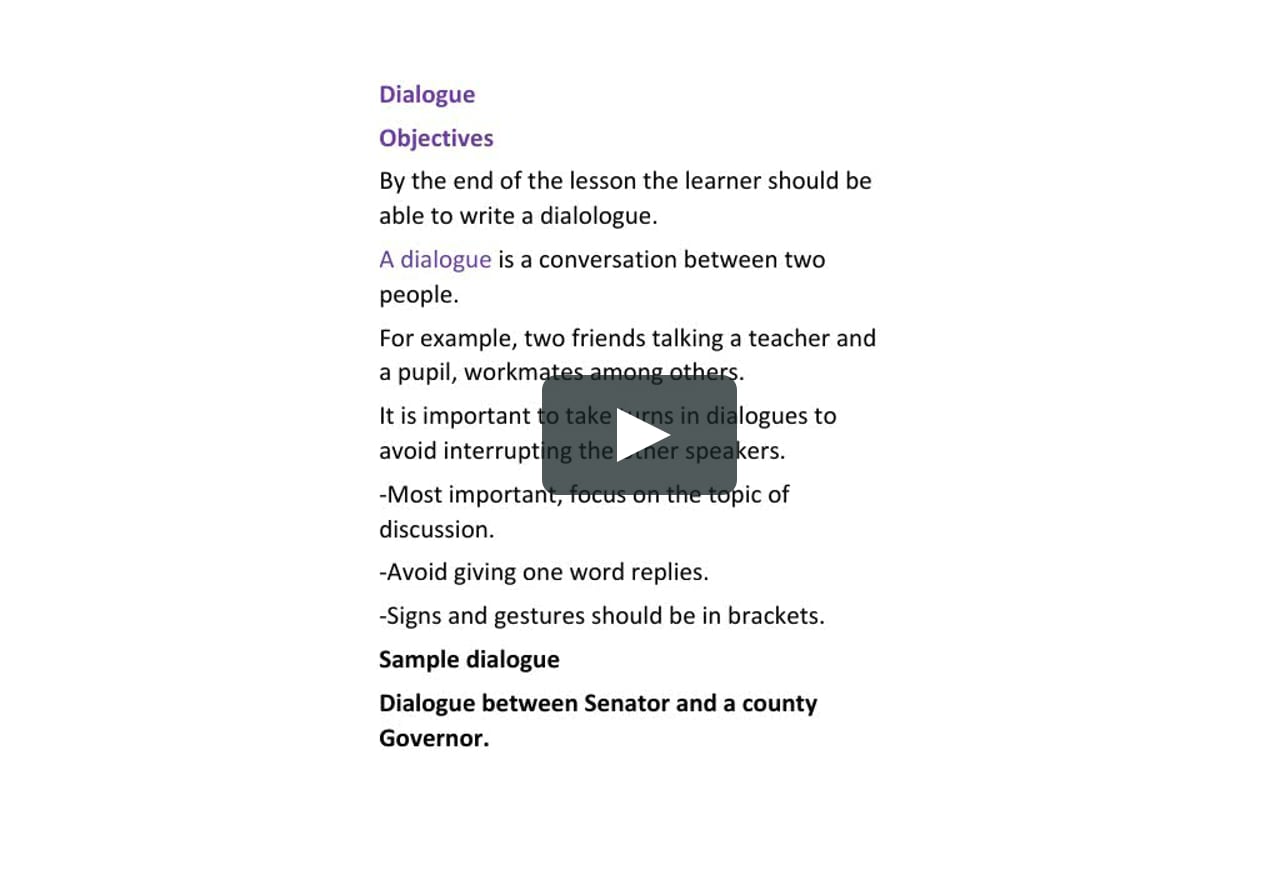 How to write a dialogue How to write a dialogue