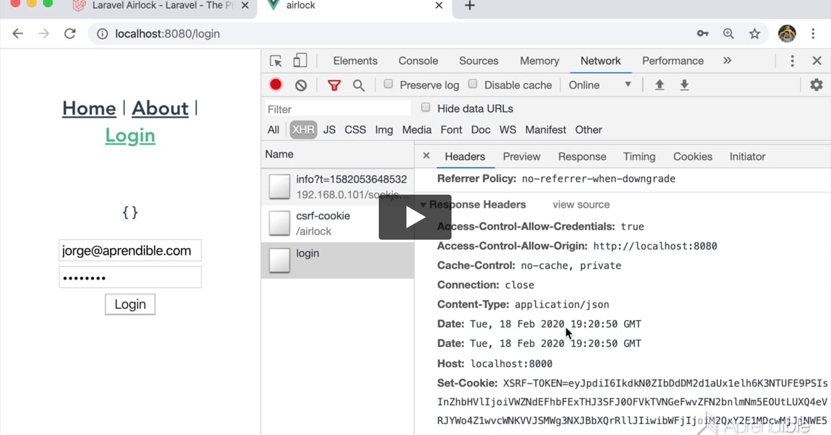 41. Autenticación de un SPA (Vue.js) con Laravel Sanctum | Parte 2