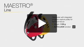 MAESTRO® - Descender with integrated progress-capture pulley designed for technical rescue operations