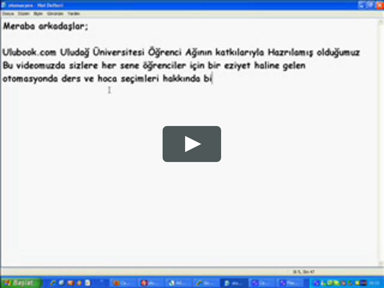 uludag universitesi ogrenci otomasyonundan ders ve hoca secimi ulubook com on vimeo