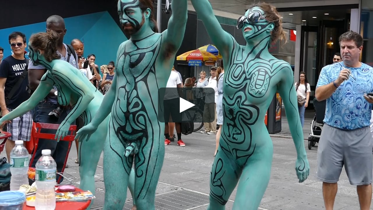 Times Square Body Painting, NYC, New York. 