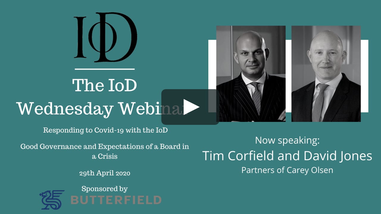 IoD Wednesday Webinar - Tim Corfield David Jones Vimeo