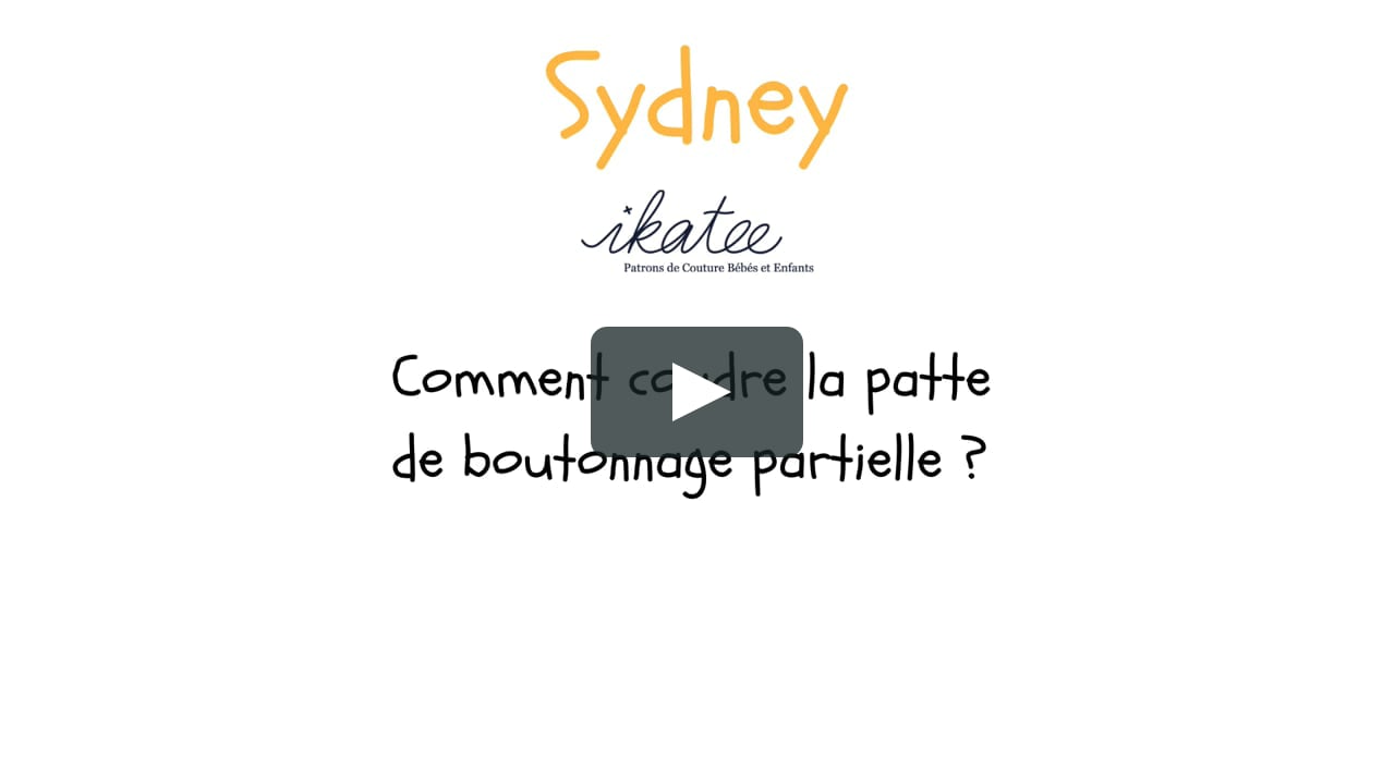 Tutoriel Patron De Couture Barboteuse Bebe Sydney Patte De Boutonnage Partielle On Vimeo