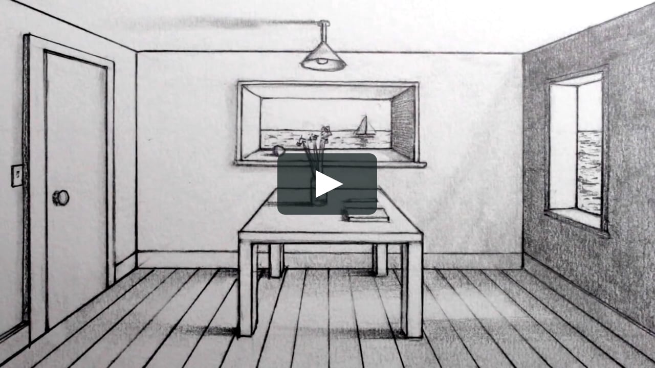How To Draw A Room In 1-Point Perspective For Beginners On Vimeo