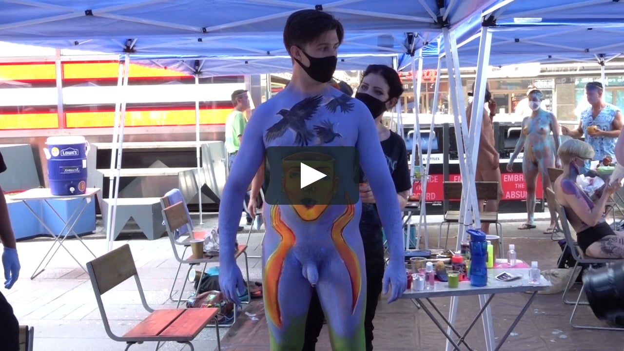 Body painting with andy 10 on vimeo cecilia bengolea social mentary colossa...