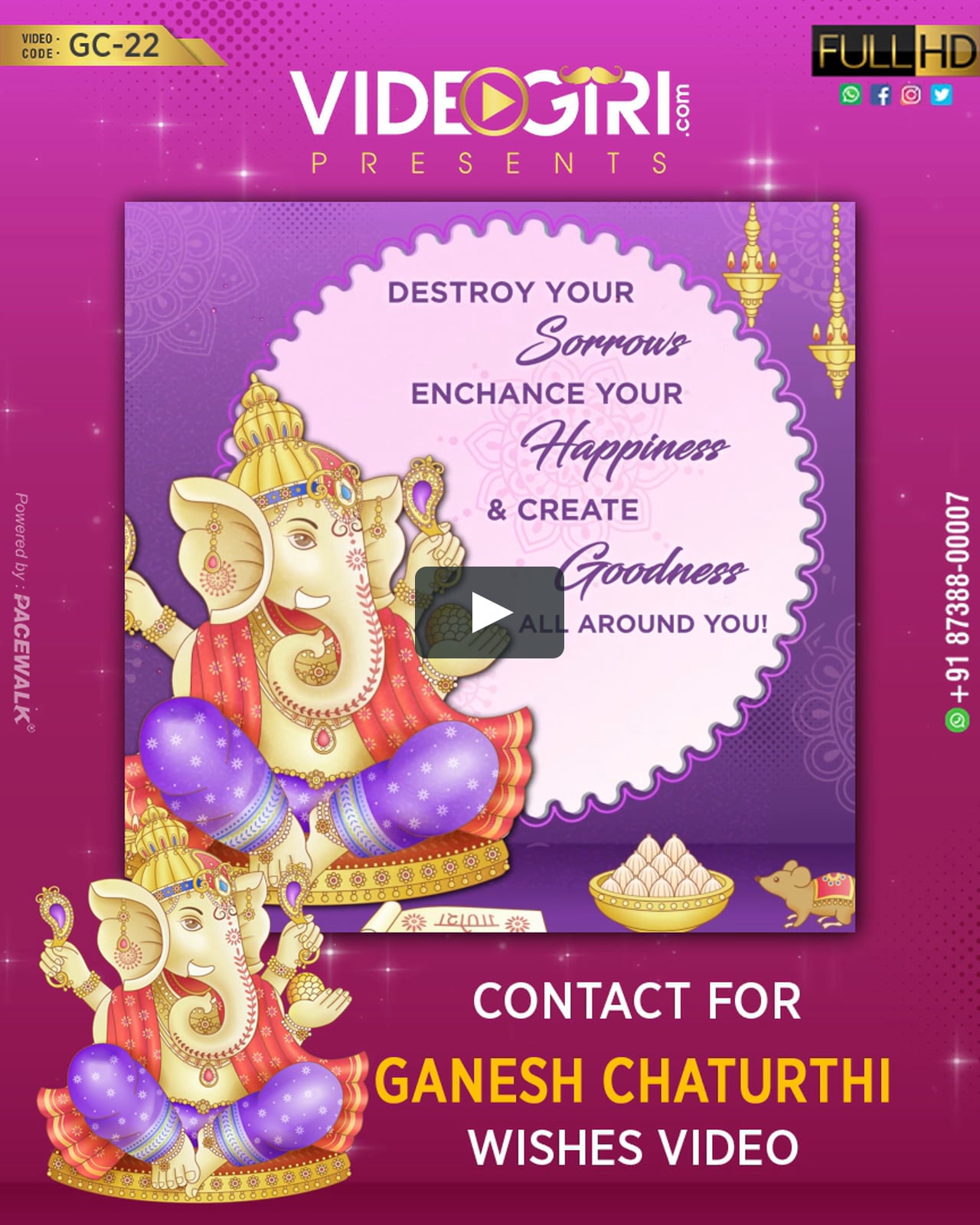 Happy Ganesh Chaturthi Greeting Video with Company Name on Vimeo
