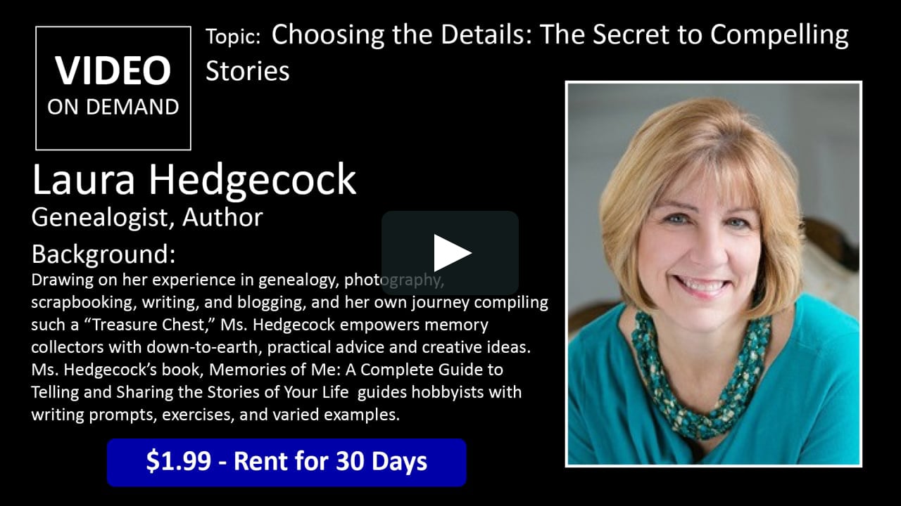 Watch Choosing the Details: The Secret to Compelling Stories - Laura ...