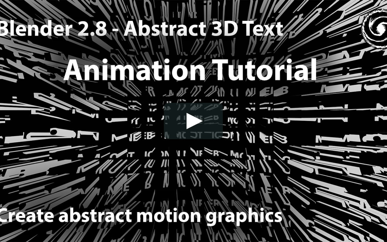 0011 How To Make EASY Abstract 3D Text Animations FOR FREE - Blender   Beginner Tutorial on Vimeo