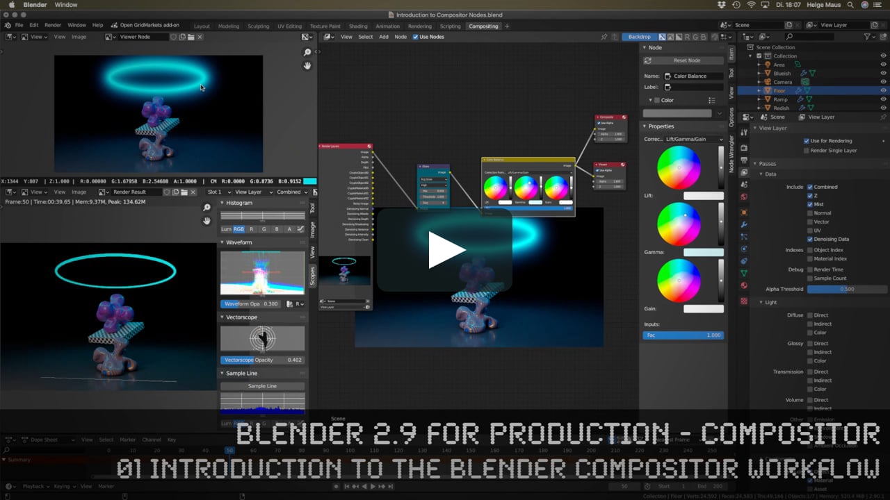 Blender  for Production - 01 Introduction to the Compositor Workflow on  Vimeo