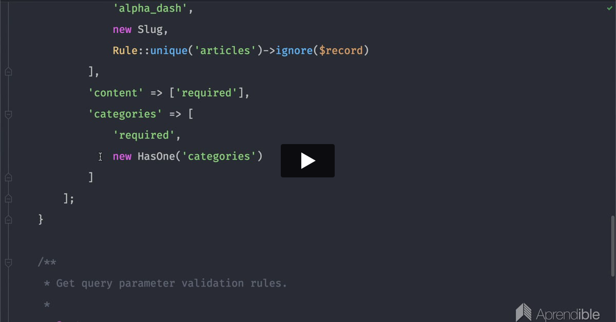 31. Reglas de validación para las relaciones