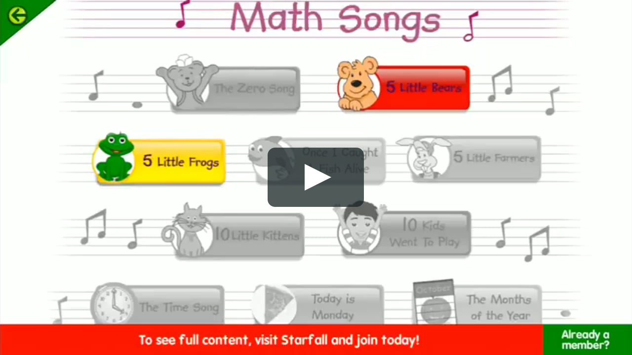Starfall Math Songs on Vimeo