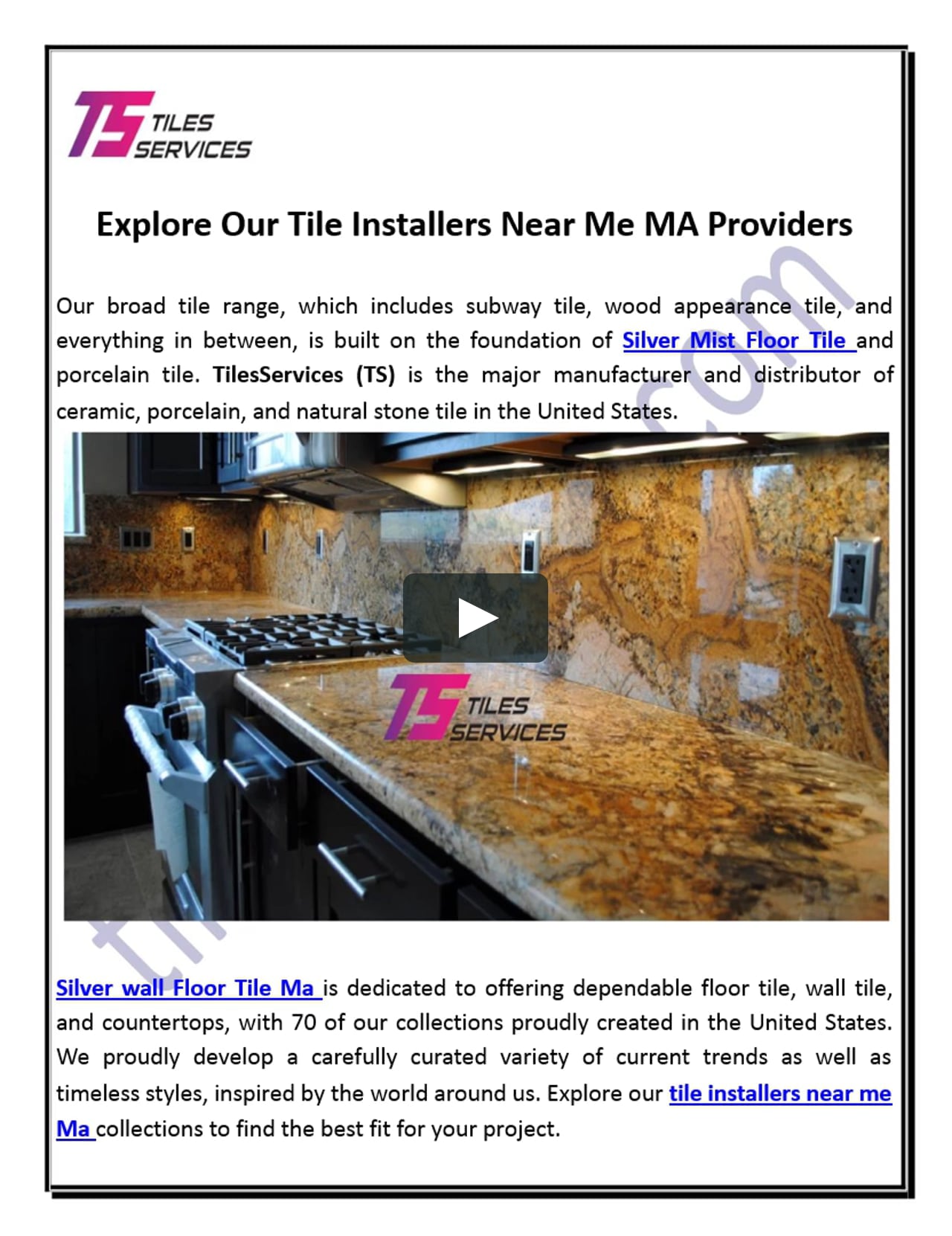 Choose Our Tile Installers Near Me MA for Best Work on Vimeo