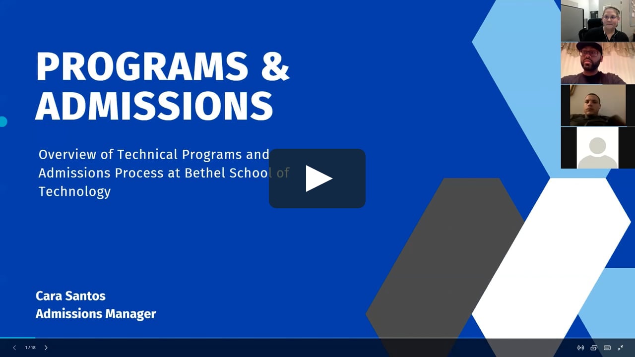 Bethel Tech Admissions December 15, 2021 on Vimeo