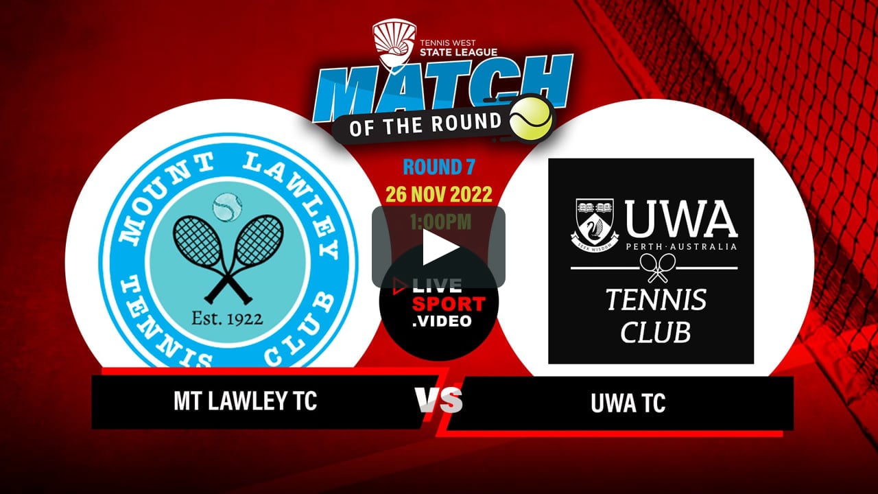 Tennis West State League 2025 Round 7 Mt Lawley TC v UWA TC on Vimeo