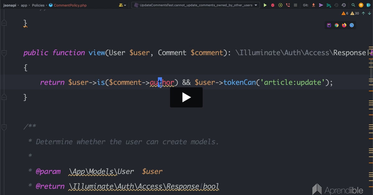 Edición de comentarios en la API | Desarrollo de una API con Laravel ...