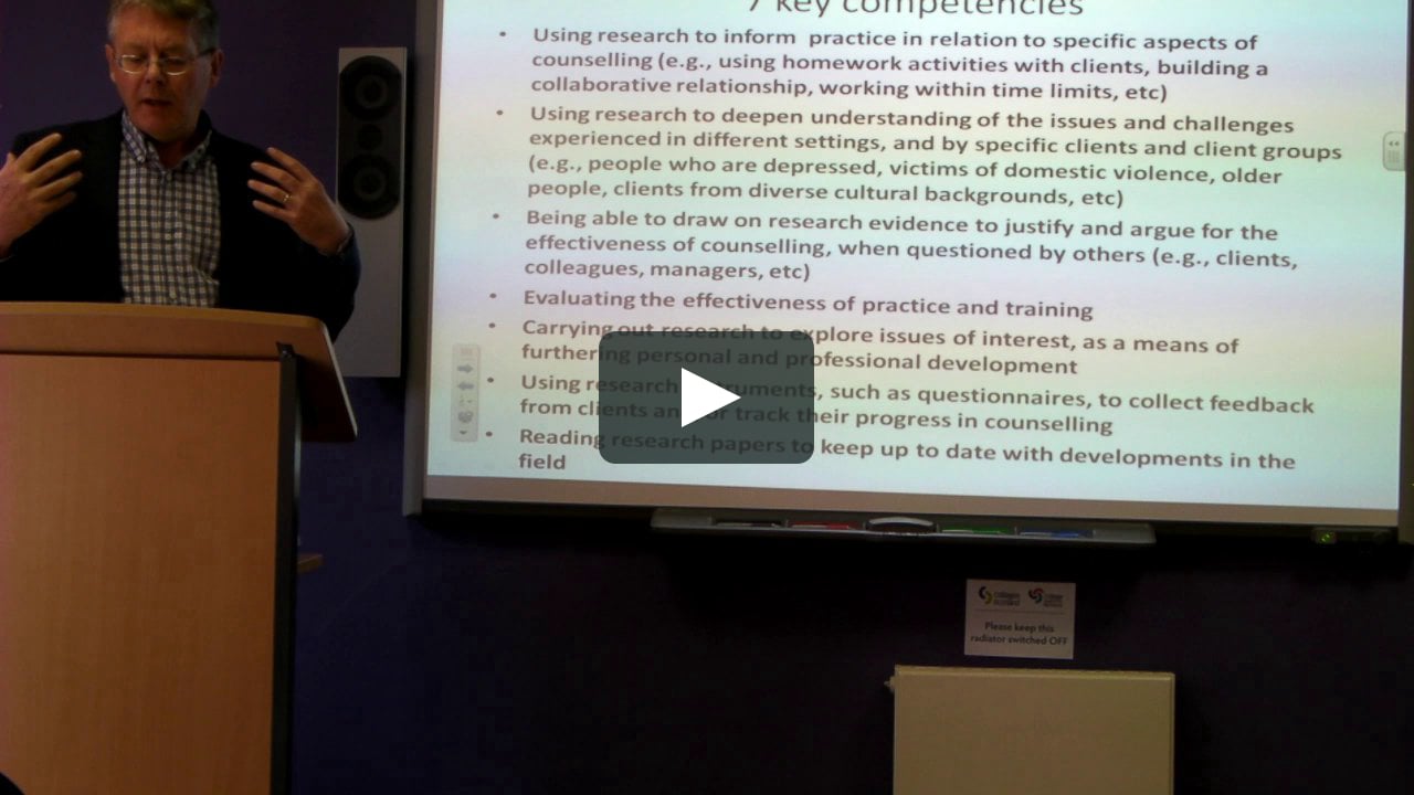 The Role of Research Awareness in the COSCA Counselling Skills The Role of Research Awareness in the COSCA Counselling Skills