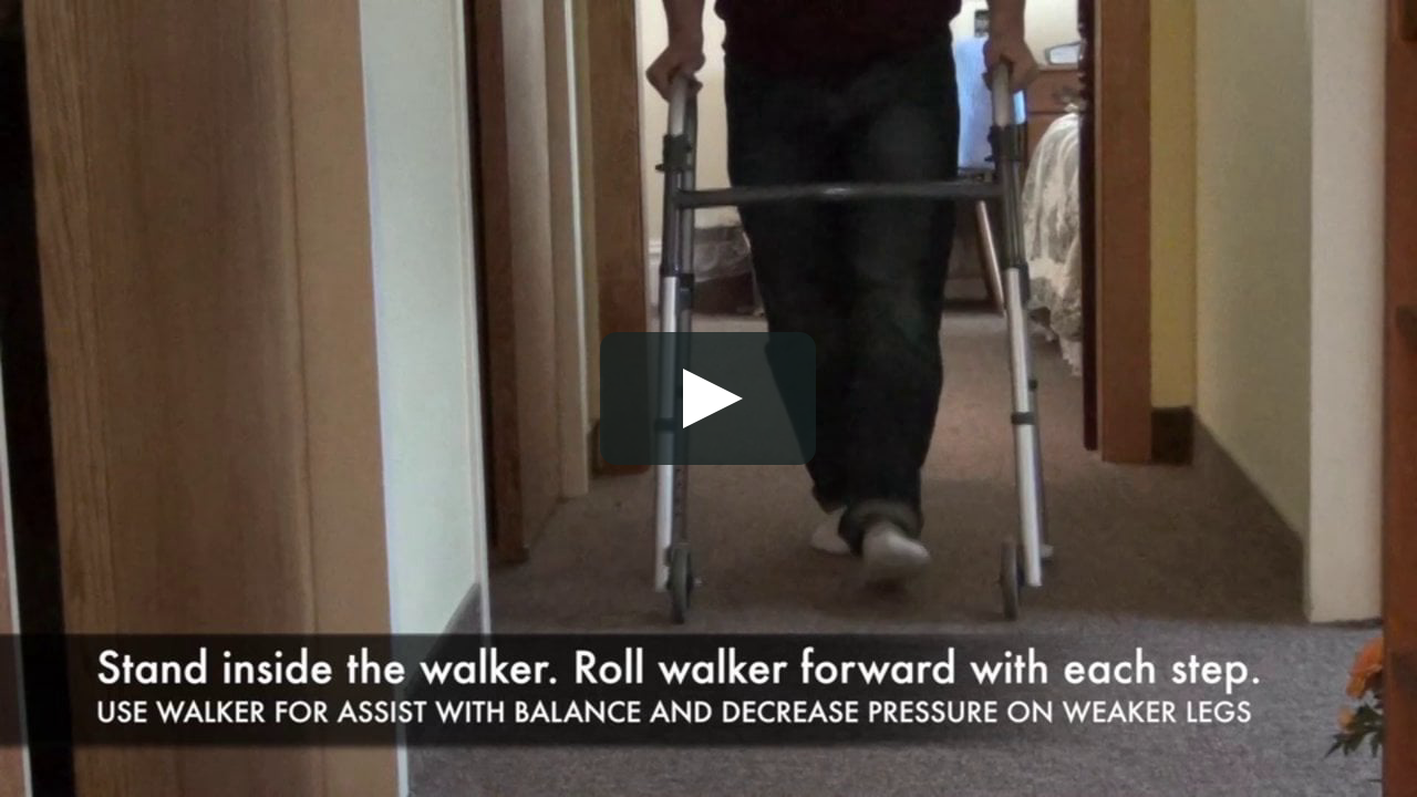 Step Through Gait Pattern With Rolling Walker on Vimeo
