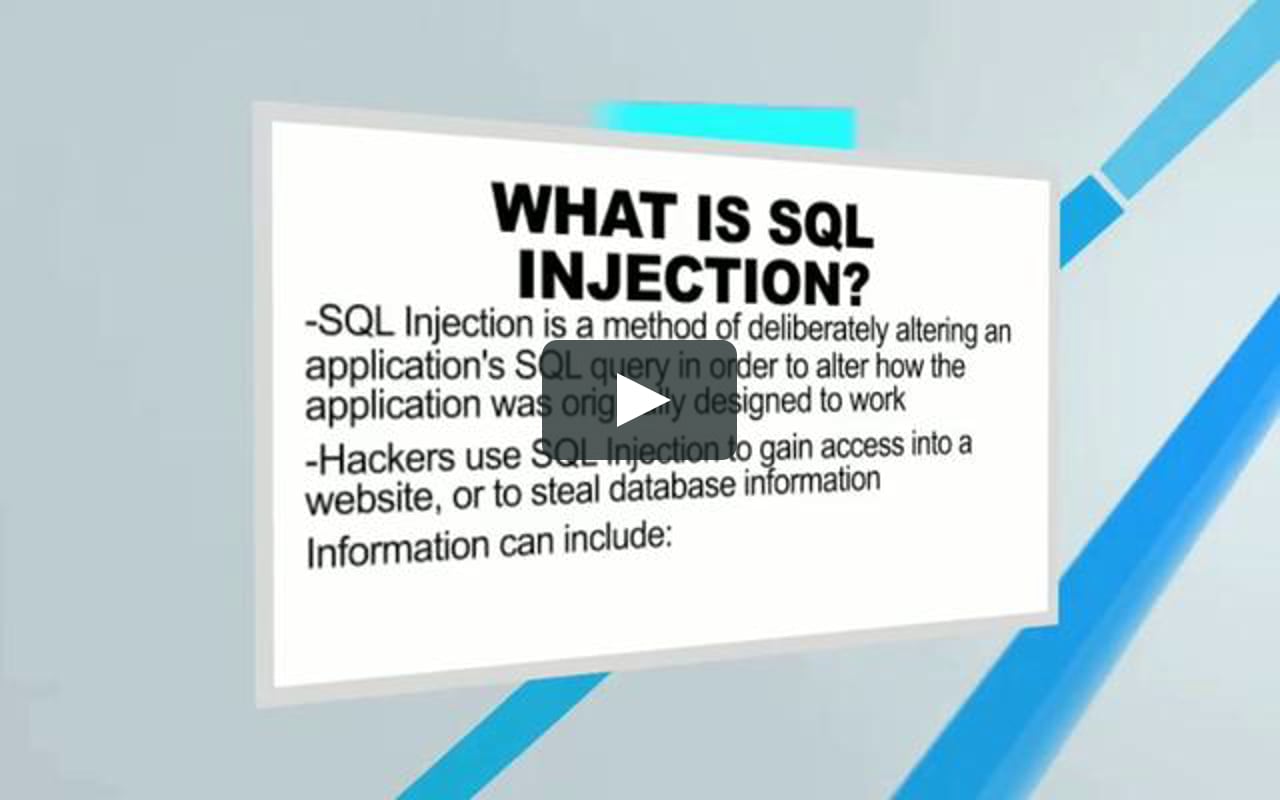 SQL injection explained and demonstrated on Vimeo