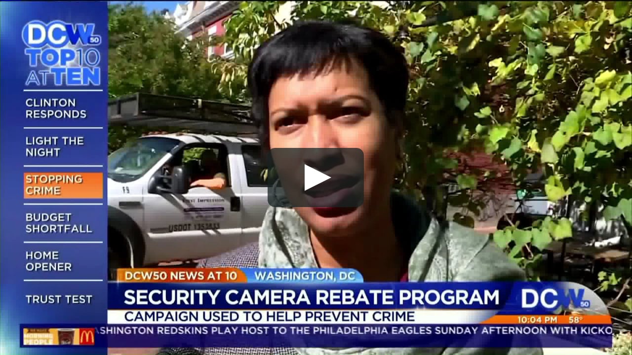 DCW50 NEWS JOMO STUBBLEFIELD REPORTS ON DC MAYOR S CAMERAS REBATE 