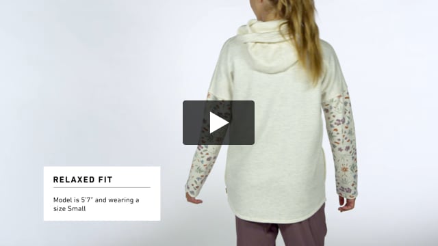 Burton Hixon Pullover Hoodie Womens In Pesto Green Heather Faded Dot