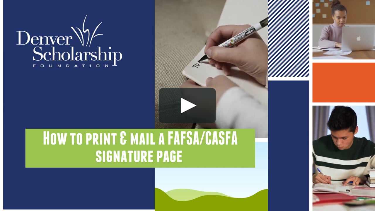 How to print & mail a FAFSA/CASFA signature page on Vimeo