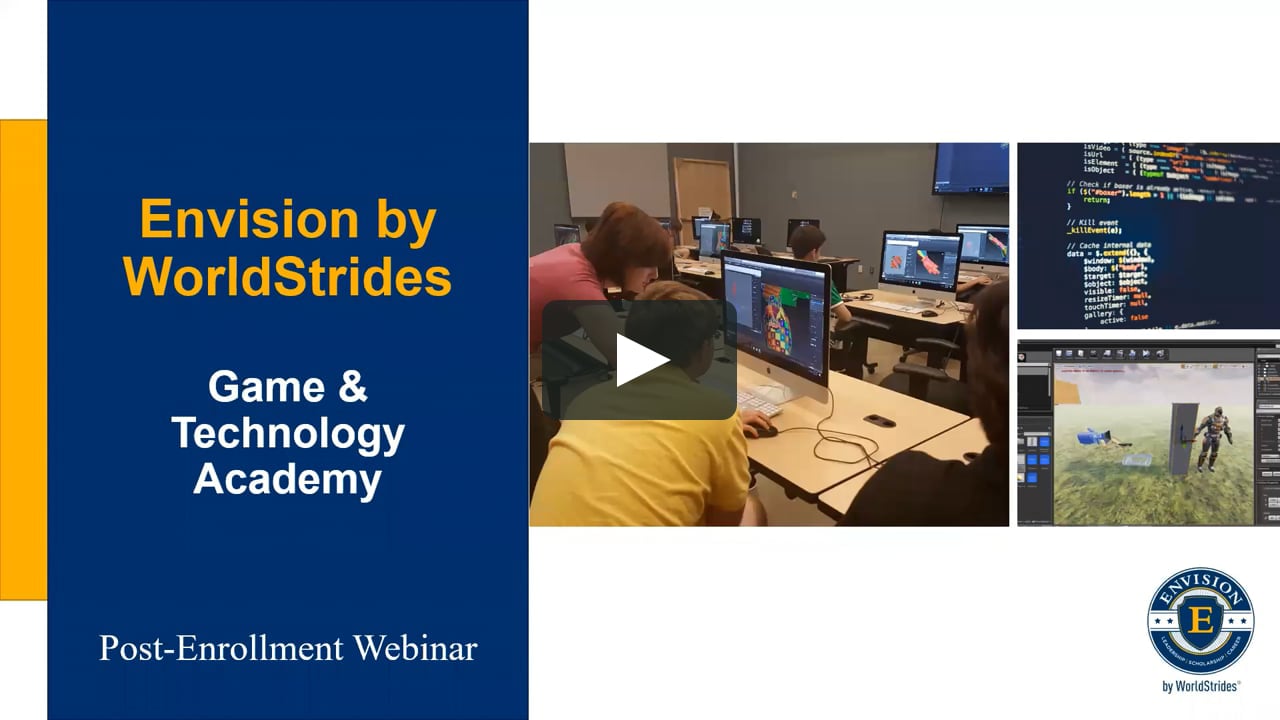 Preparing for the Envision Game & Technology Academy Experience on Vimeo