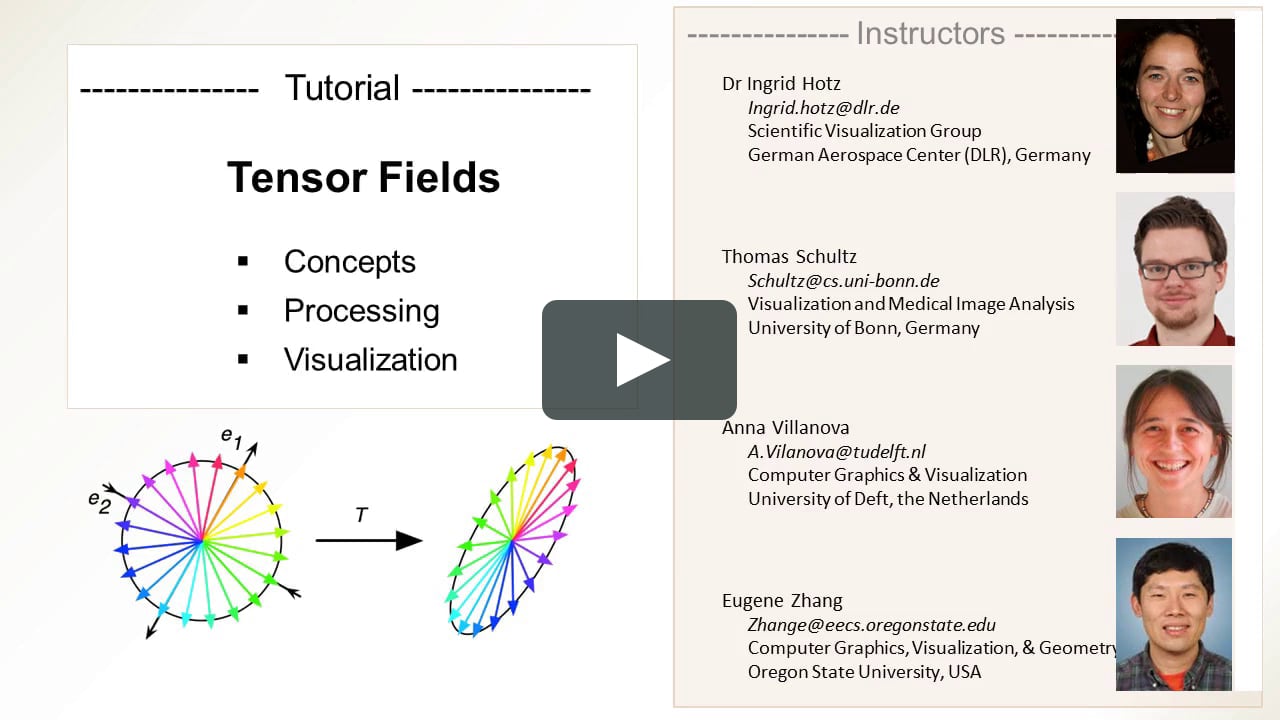Tutorial - Introduction to Tensor Field Visualization: Concepts, Processing  and Visualization